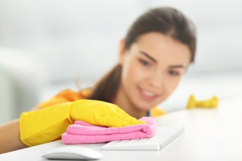 Detailed kitchen cleaning during a move-out service in Sutton