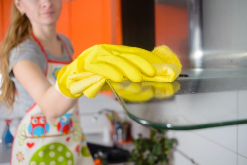 Safety-focused cleaning team preparing for a risk assessed job